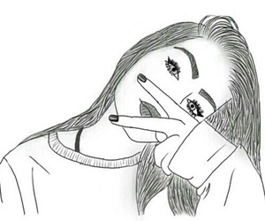 300x250 Images About Girls Drawing Tumblr On We Heart It See More - Girl Drawing Images