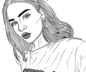 300x250 Images About Black And White Draw Girl On We Heart It See - Girl Drawing Images