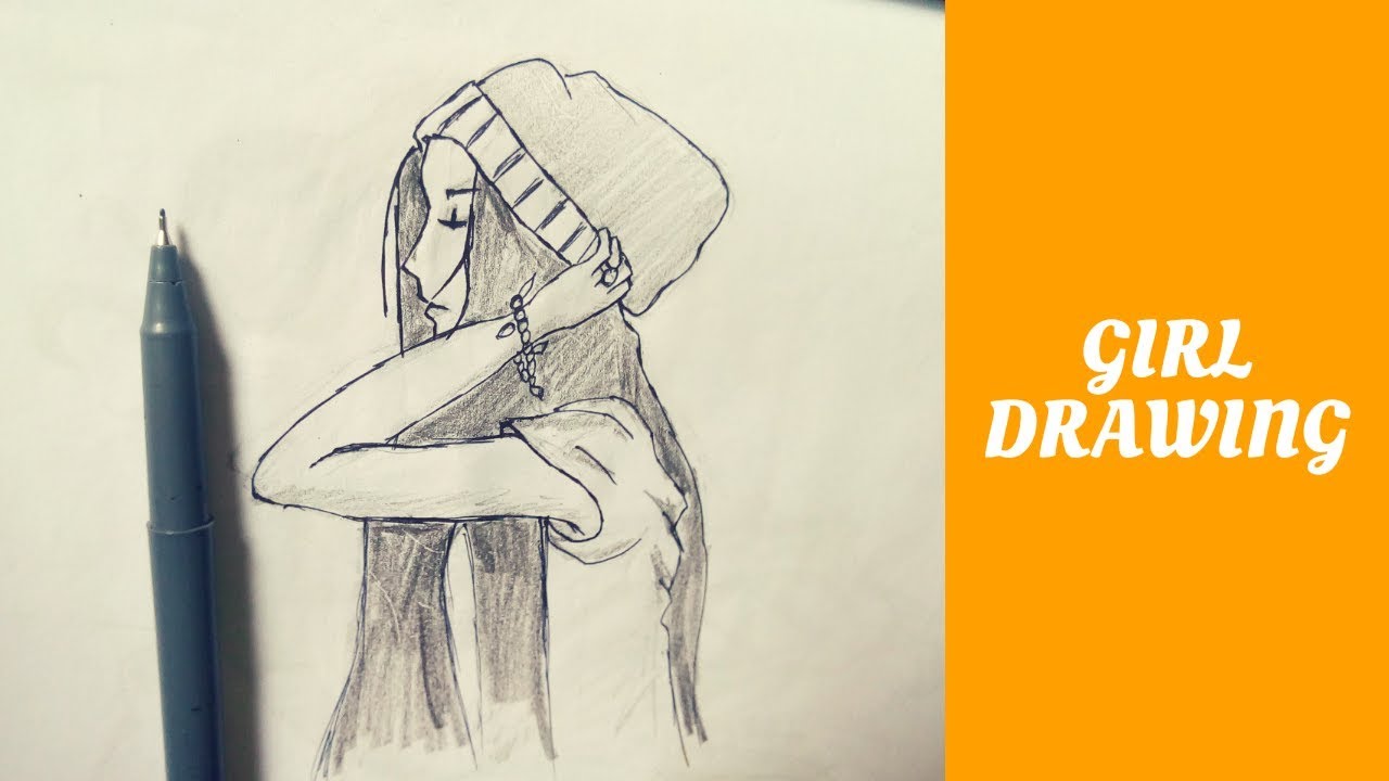 1280x720 Easy Girl Drawing Girl Sketch Drawing - Girl Drawing Images Easy