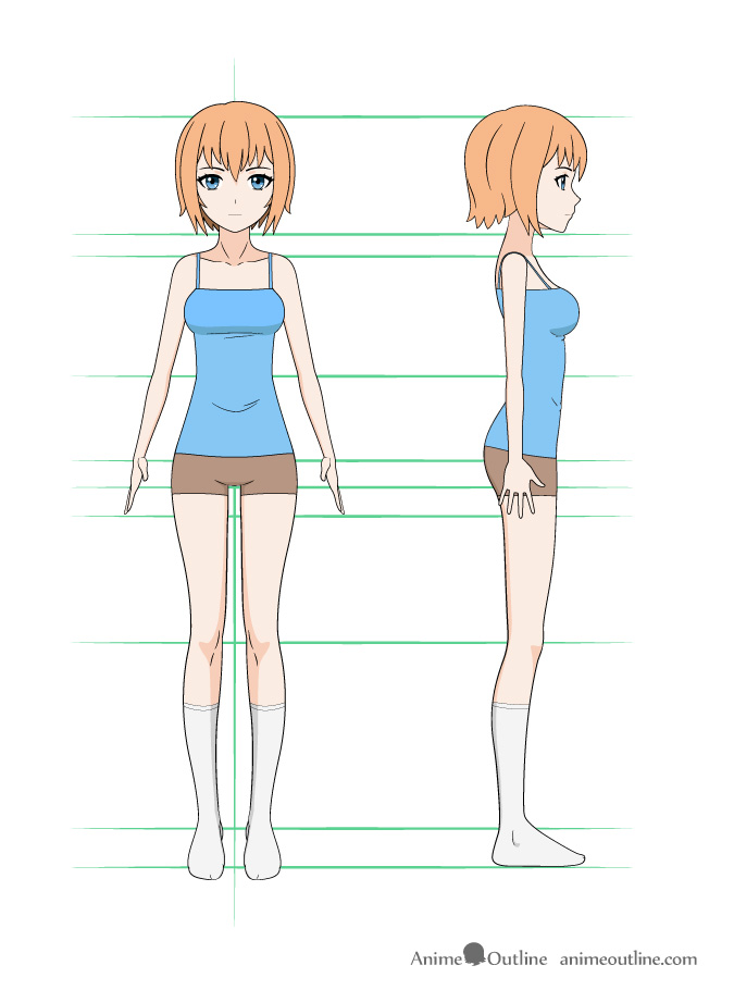 675x910 How To Draw Anime Girl Body Step - Girl Drawing Manga