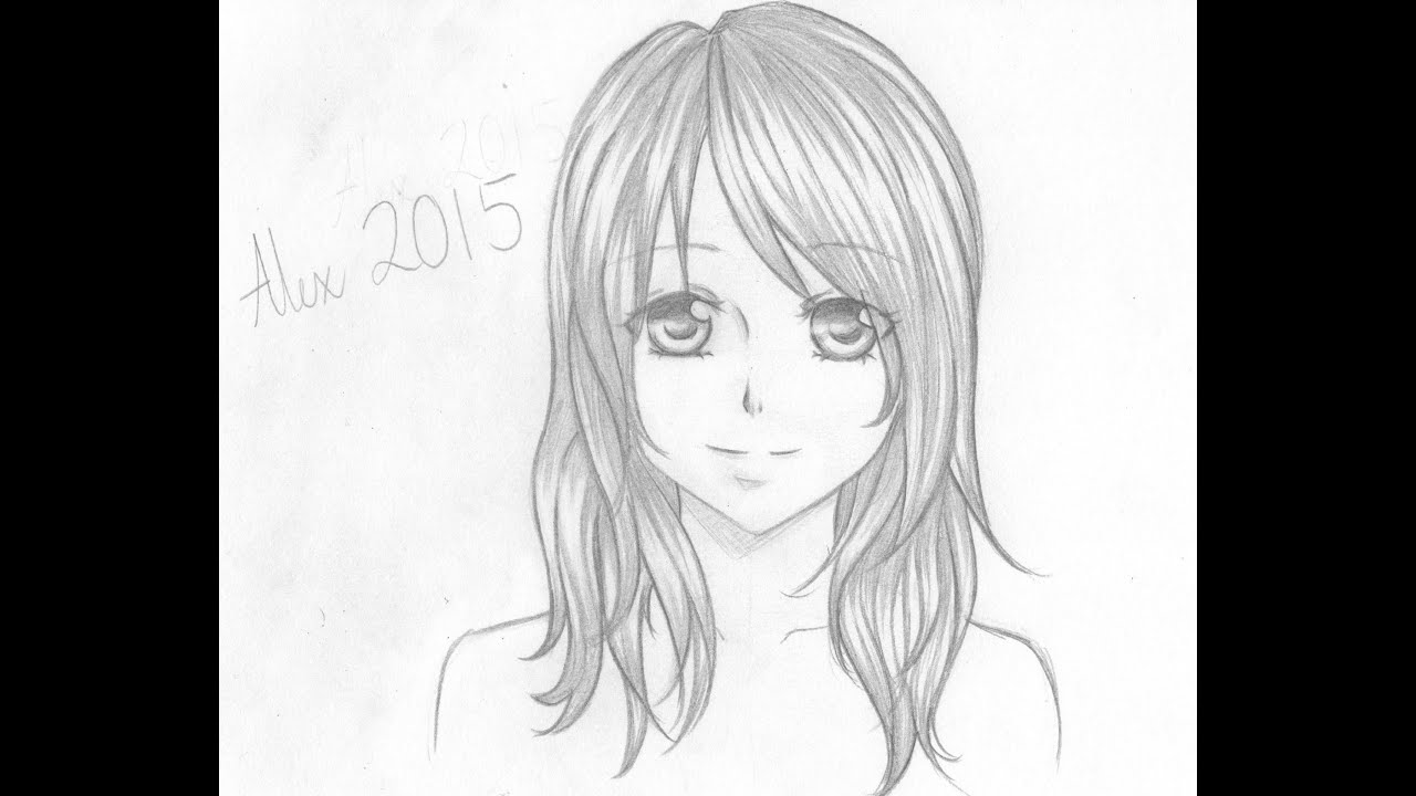 1280x720 How To Draw A Manga Girl - Girl Drawing Manga