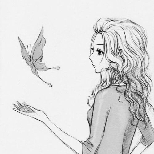 500x500 vuela,se libre que nadie dependa de tii anime anime art, manga - Girl Drawing Manga