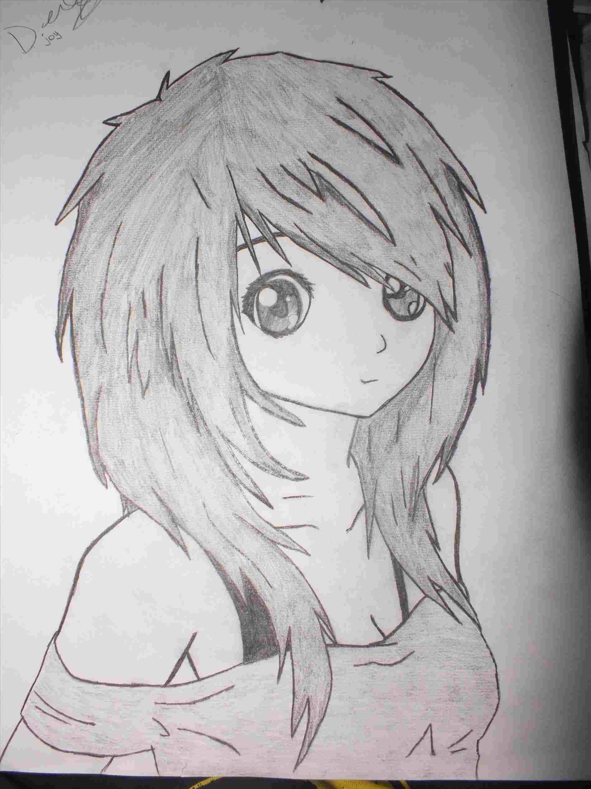 1899x2533 Pencil Drawings Of Beautiful Animes - Girl Drawing Pencil