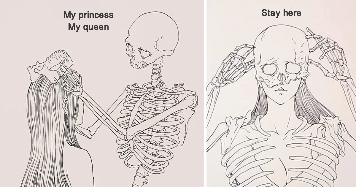 1200x630 death inspired love comics that i create to cope with my - Girl Drawing Photo