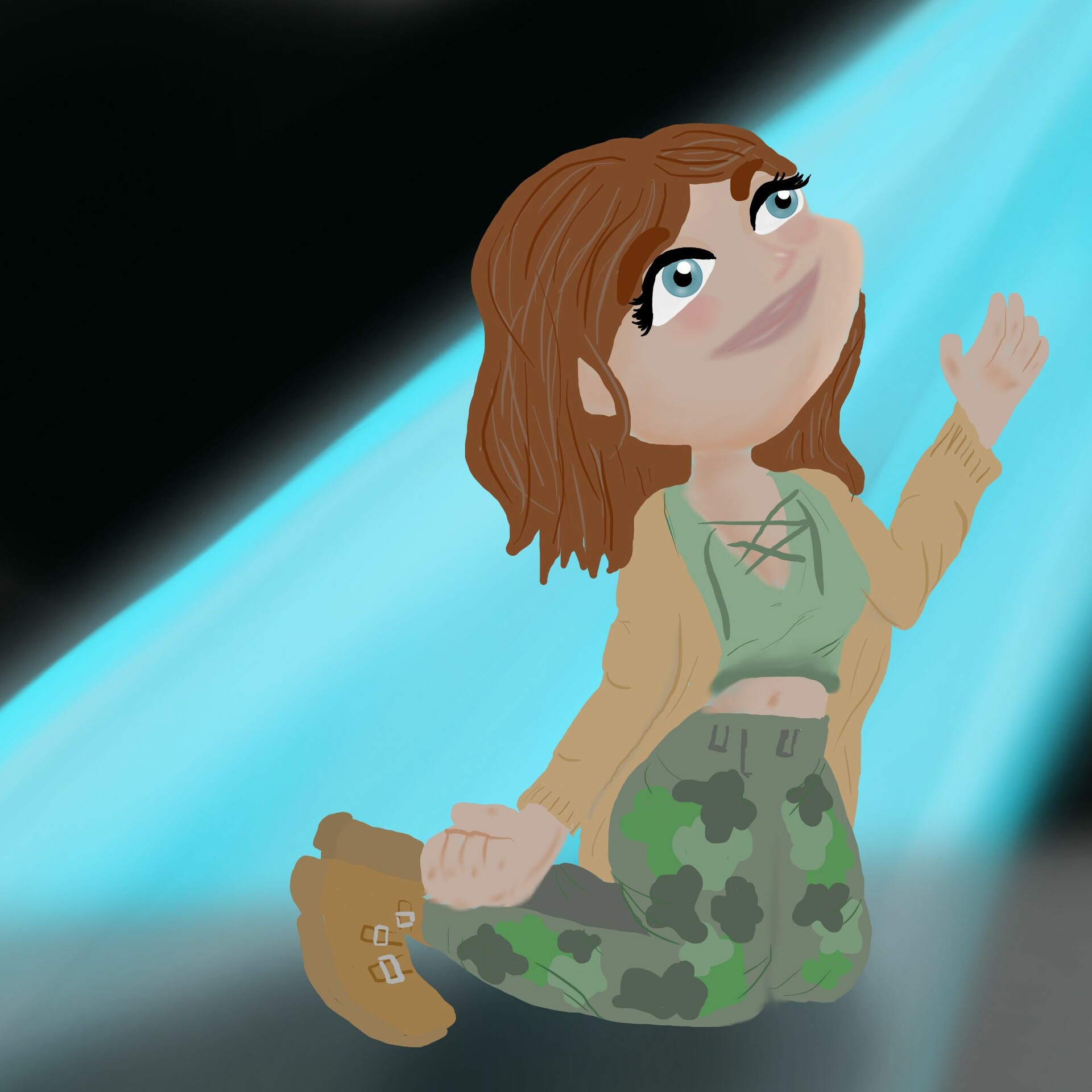 1920x1920 Nanna Zabrina Lyngholm - Girl Drawing Picture