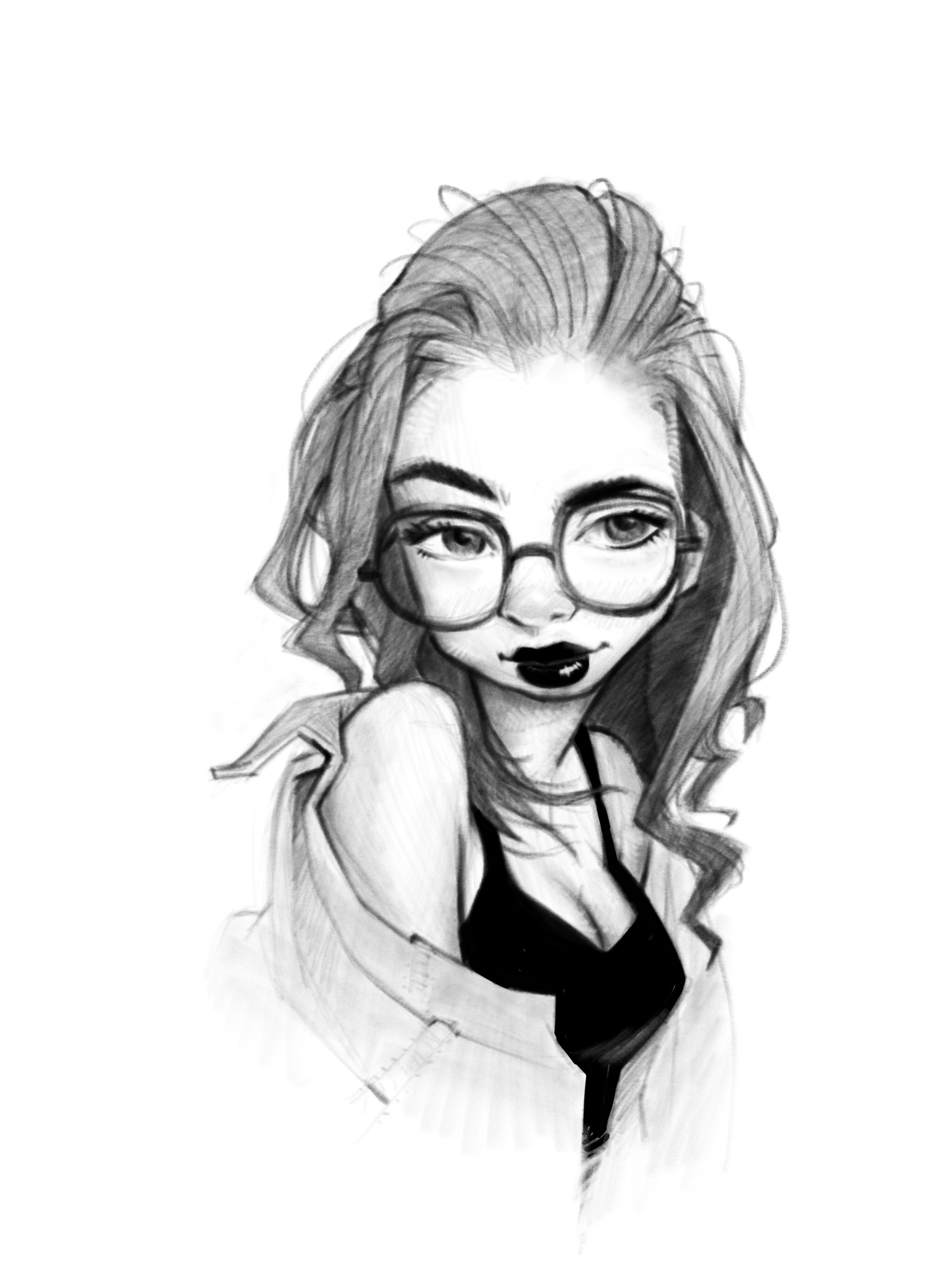 1535x2048 A Couple Drawings I Made On My Ipad - Girl Drawing Picture