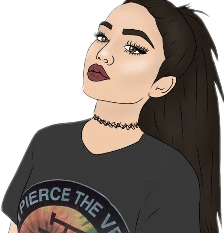 460x478 Girl Drawing Cute Tumblrgirl Tumblr - Girl Drawing Picture