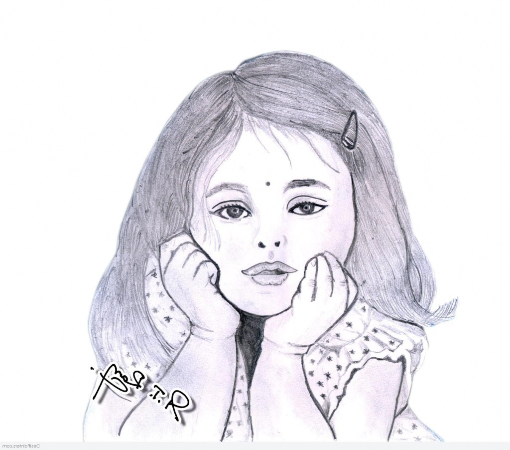 Girl Drawing Simple at PaintingValley.com | Explore collection of Girl ...
