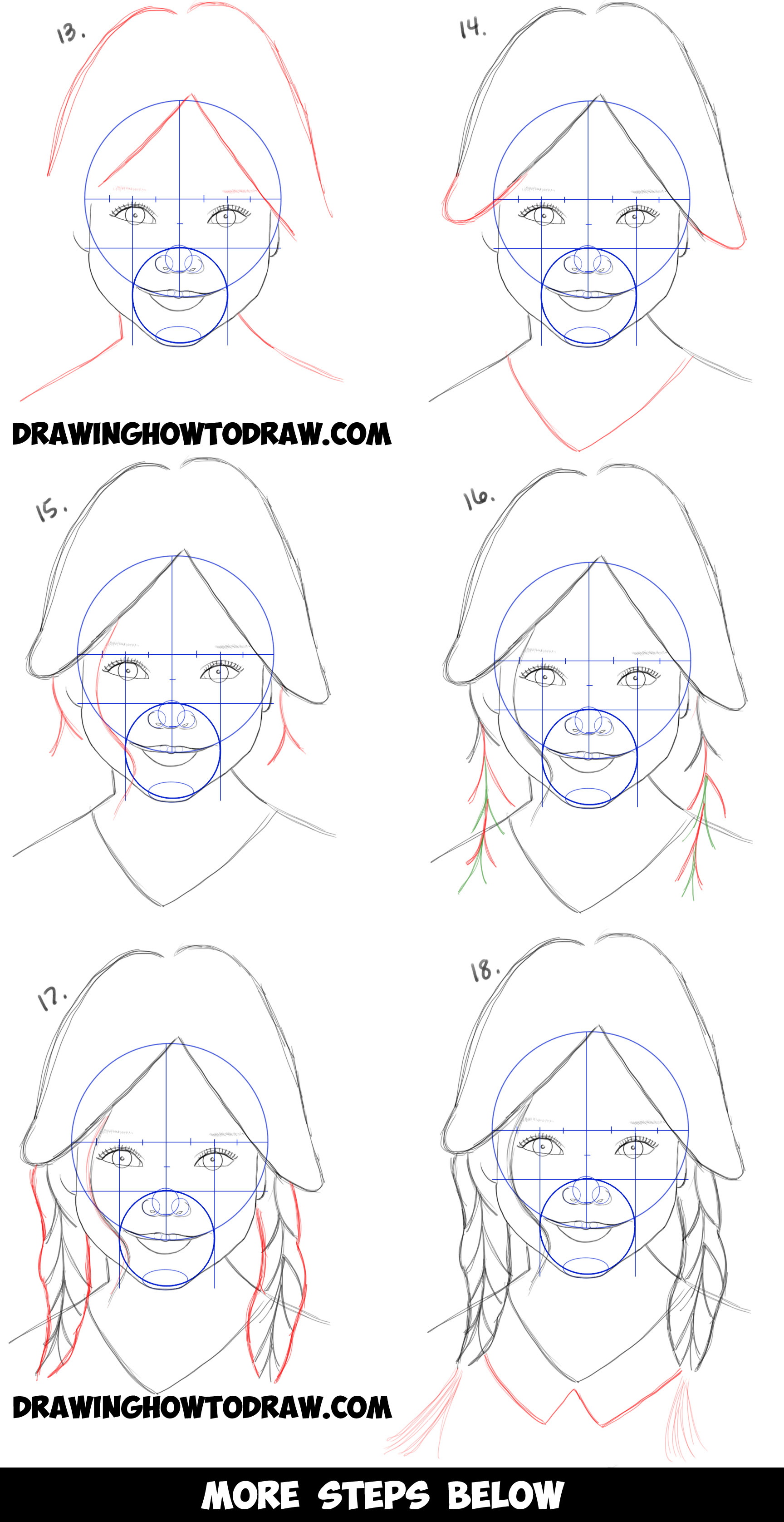 Girl Drawing Step By Step At Paintingvalleycom Explore