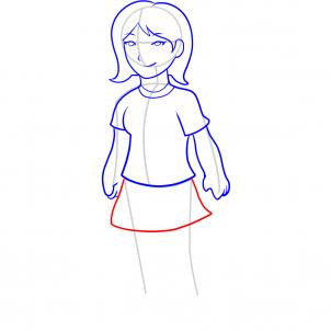 302x302 How To Draw How To Draw A Girl For Kids - Girl Drawing Step By Step