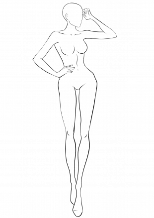 310x438 Download Free Fashion Templates I Draw Fashion - Girl Drawing Template