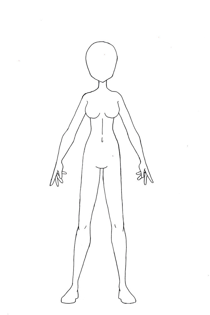 731x1093 Female Body Template - Girl Drawing Template