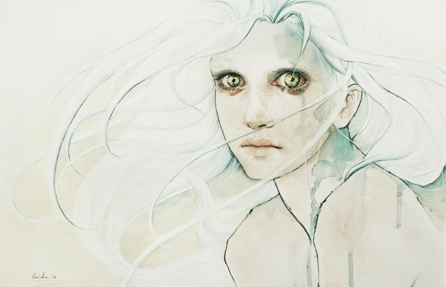 900x580 agnes cecile's world of watercolor - Girl Drawing Watercolor