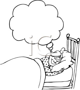 309x350 dream clipart girl dream - Girl Dreaming Drawing