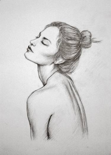 375x525 dreaming girl drawing - Girl Dreaming Drawing