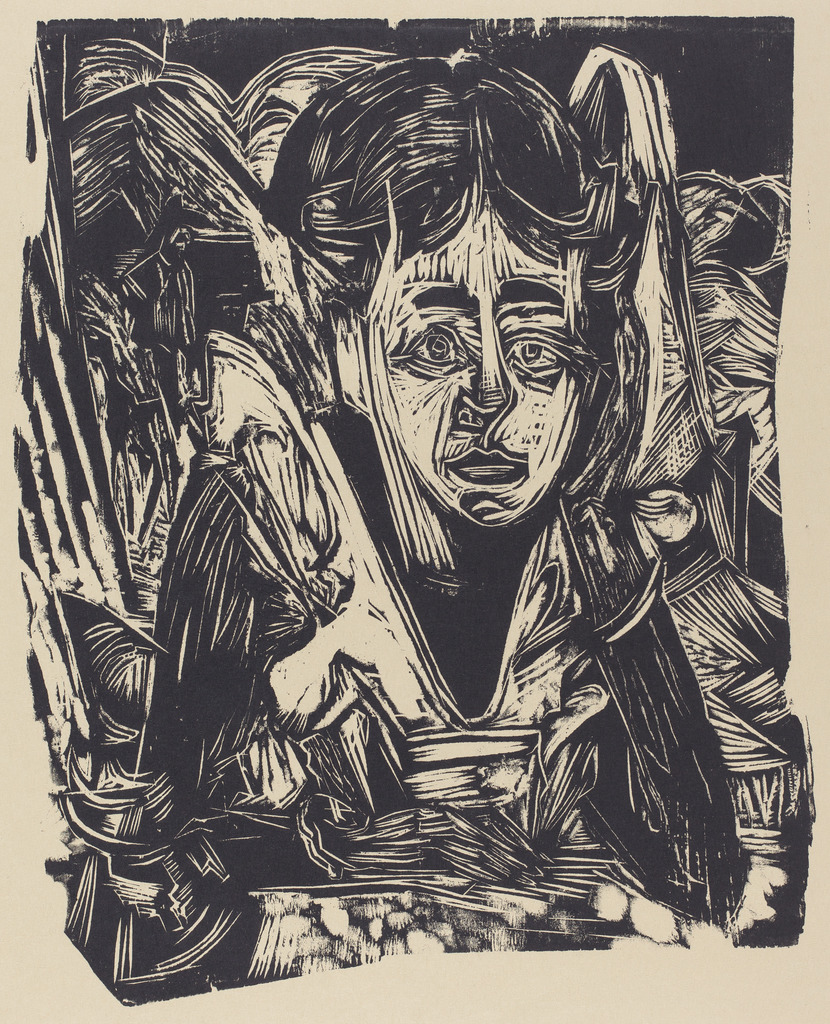 830x1024 ernst ludwig kirchner girl dreaming - Girl Dreaming Drawing