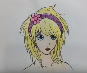 300x251 How To Draw Anime Girl Hair - Girl Easy Drawing