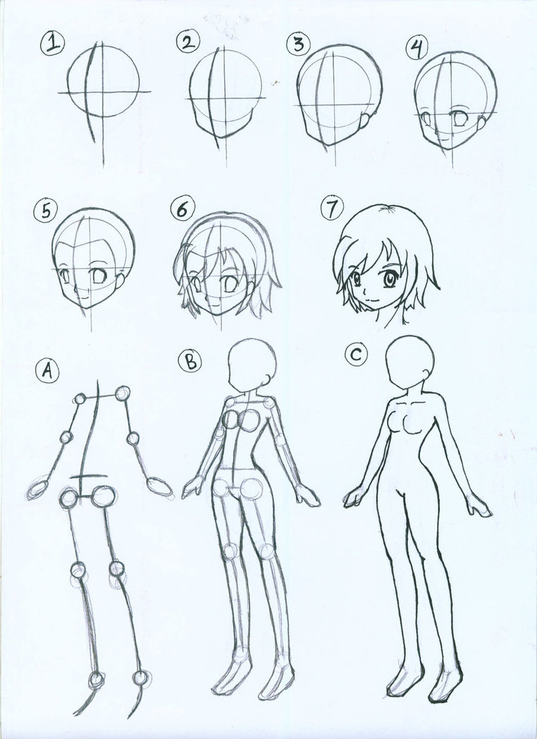 762x1048 Steps To Draw Anime Girl Easy Drawing Anime Girl At Getdrawings - Girl Easy Drawing