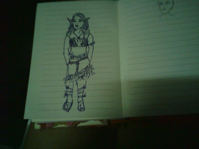 670x503 How To Draw A Girl Elf Steps - Girl Elf Drawing