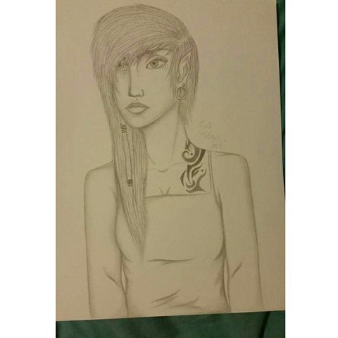 480x480 Tribal Elf Pencil Drawing On Wc Paper - Girl Elf Drawing