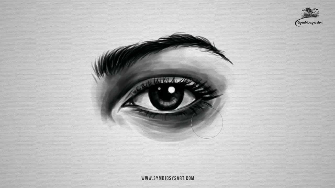 1280x720 How To Draw Realistic Female Eye - Girl Eyes Drawing