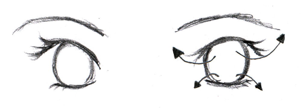 1000x358 Johnnybro's How To Draw Manga Drawing Manga Eyes - Girl Eyes Drawing