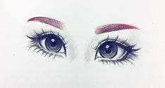 234x125 Art, Beauty, Black And White, Drawing, Eyes, Love, Make Up, Sketch - Girl Eyes Drawing