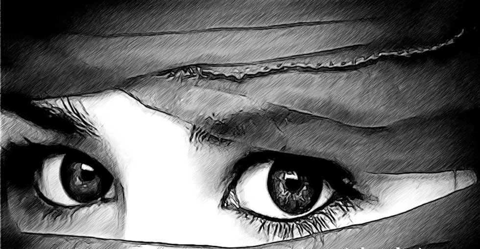 980x509 Beautiful Girl Drawing Eyes - Girl Eyes Drawing