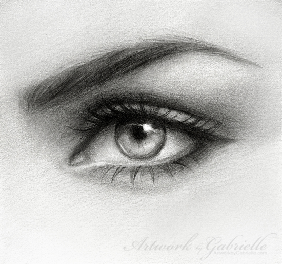 550x514 Draw Female Angry Eyes - Girl Eyes Drawing