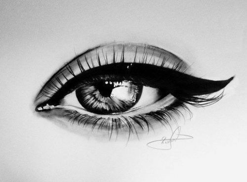500x368 Makeup Discovered - Girl Eyes Drawing