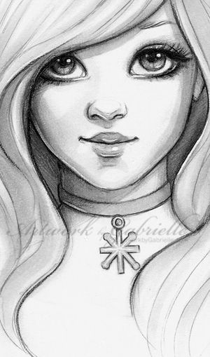 300x509 Art Club Dibujos, Dibujos De Personas, Arte - Girl Face Drawing