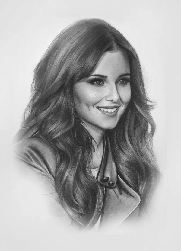 600x831 Realistic Girl Face Sketch - Girl Face Drawing