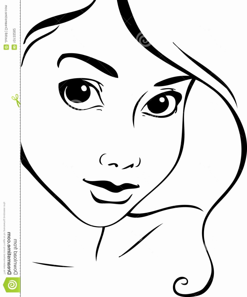 851x1024 simple sketch of a girl luxury simple drawing a girl face simple - Girl Face Drawing