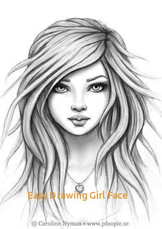 Simple Girl Face Drawing Easy