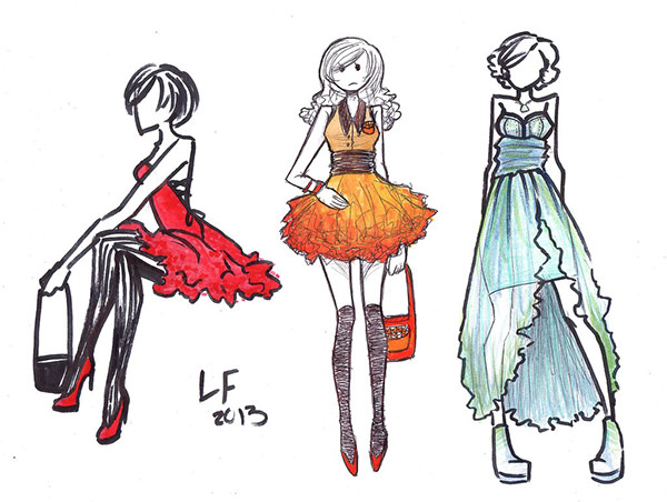 600x452 Best Fashion Design Sketches For Your Inspiration Free - Girl Fashion Drawing