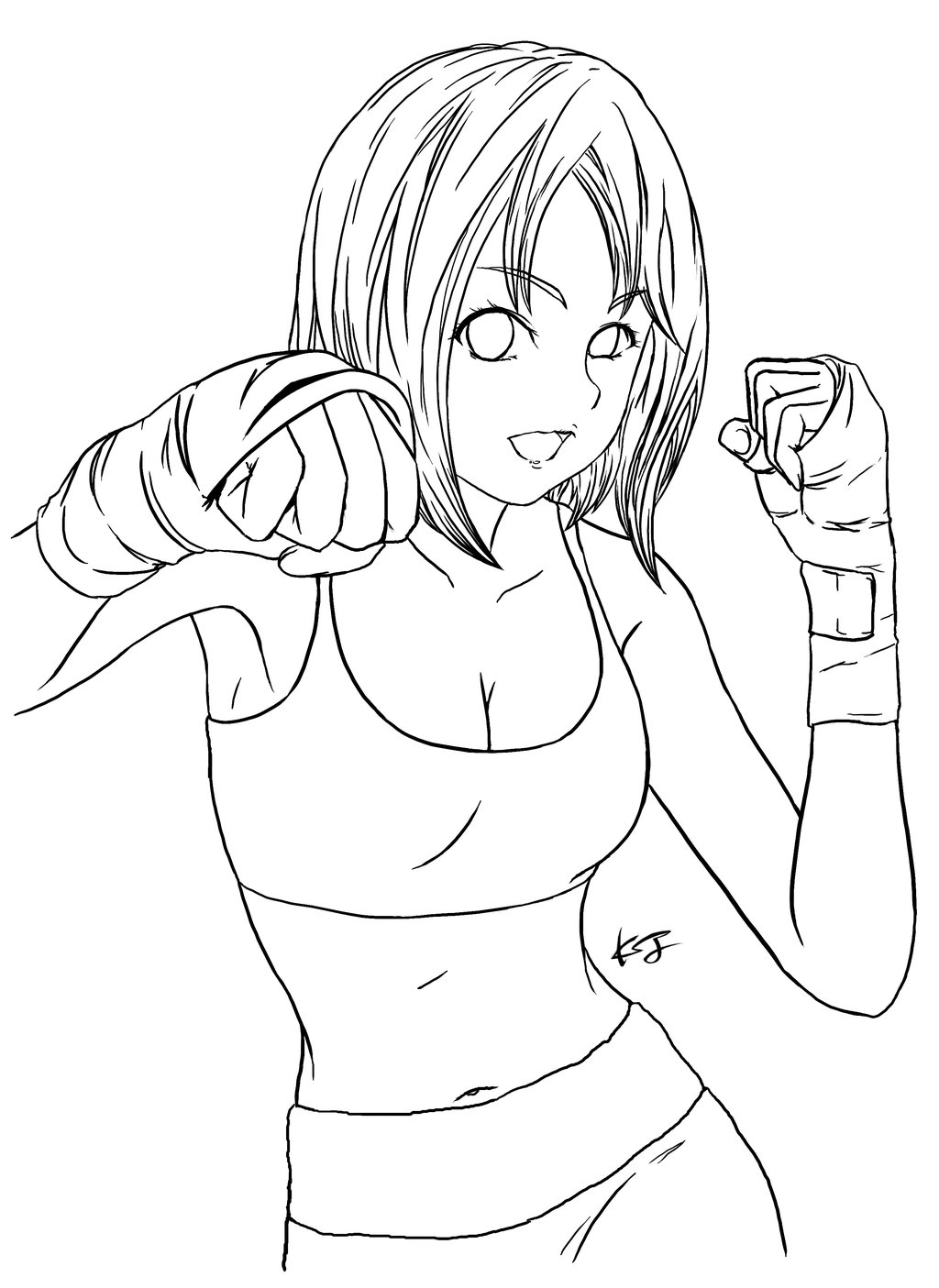 Спортивная девушка рисунок карандашом