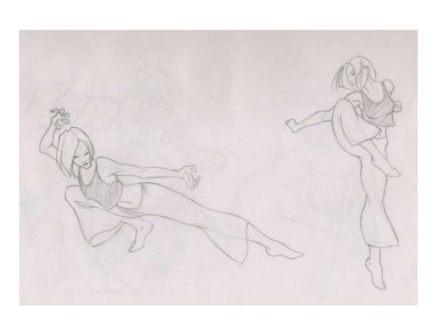 638x479 Fighting Girl - Girl Fighting Drawing