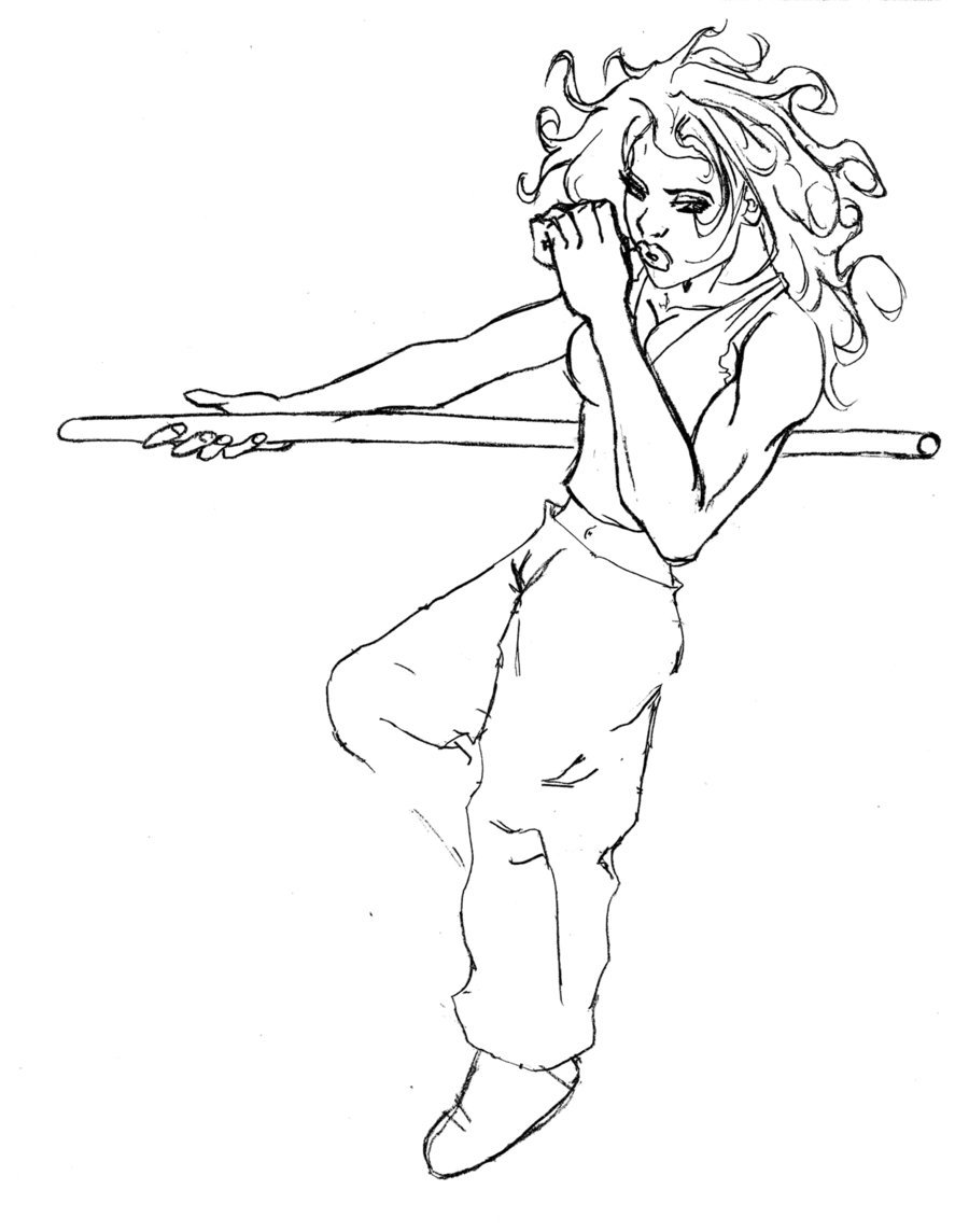 900x1144 Draw Fighting Female - Girl Fighting Drawing