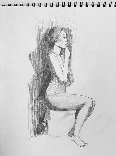 375x504 figure drawing stephanie mahan stigliano - Girl Figure Drawing