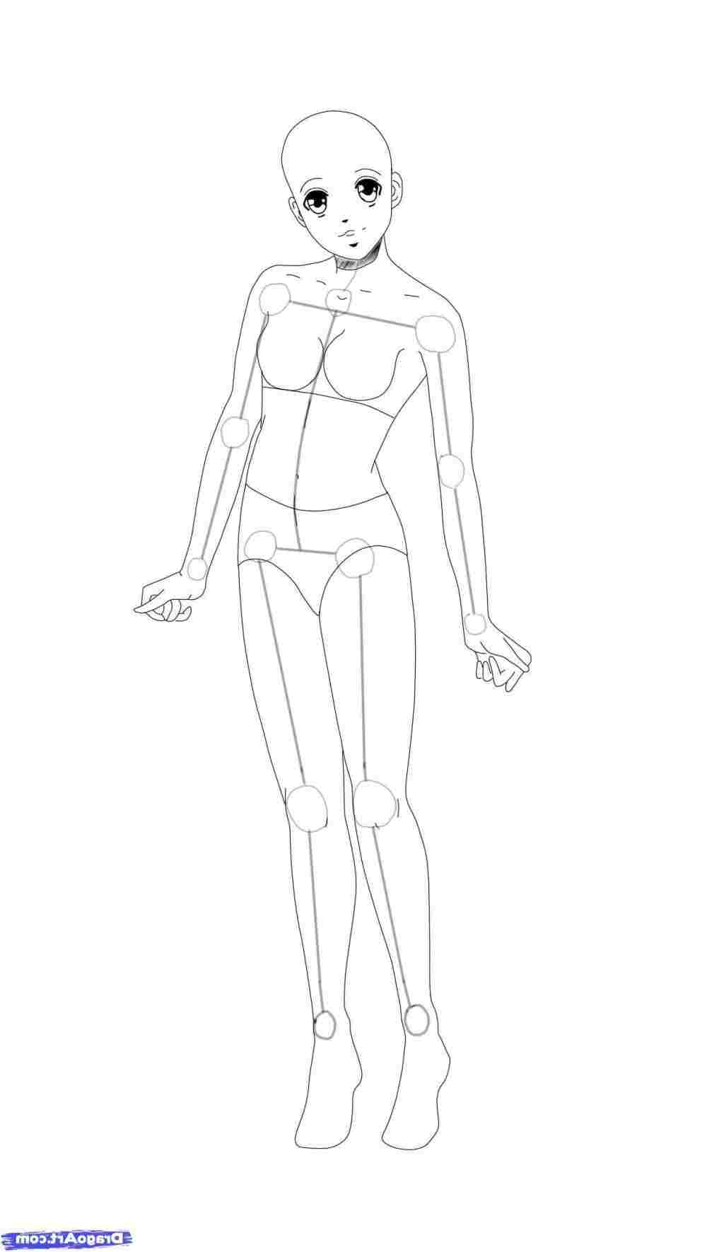 1024x1770 Draw A Cute Anime Girlrhdragoartcom Pictures S Pencil - Girl Full Body Drawing