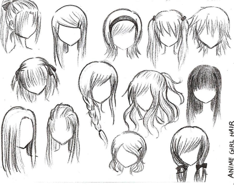 900x712 how to draw female anime hairstyles sisters!! how to draw hair - Girl Hair Drawing