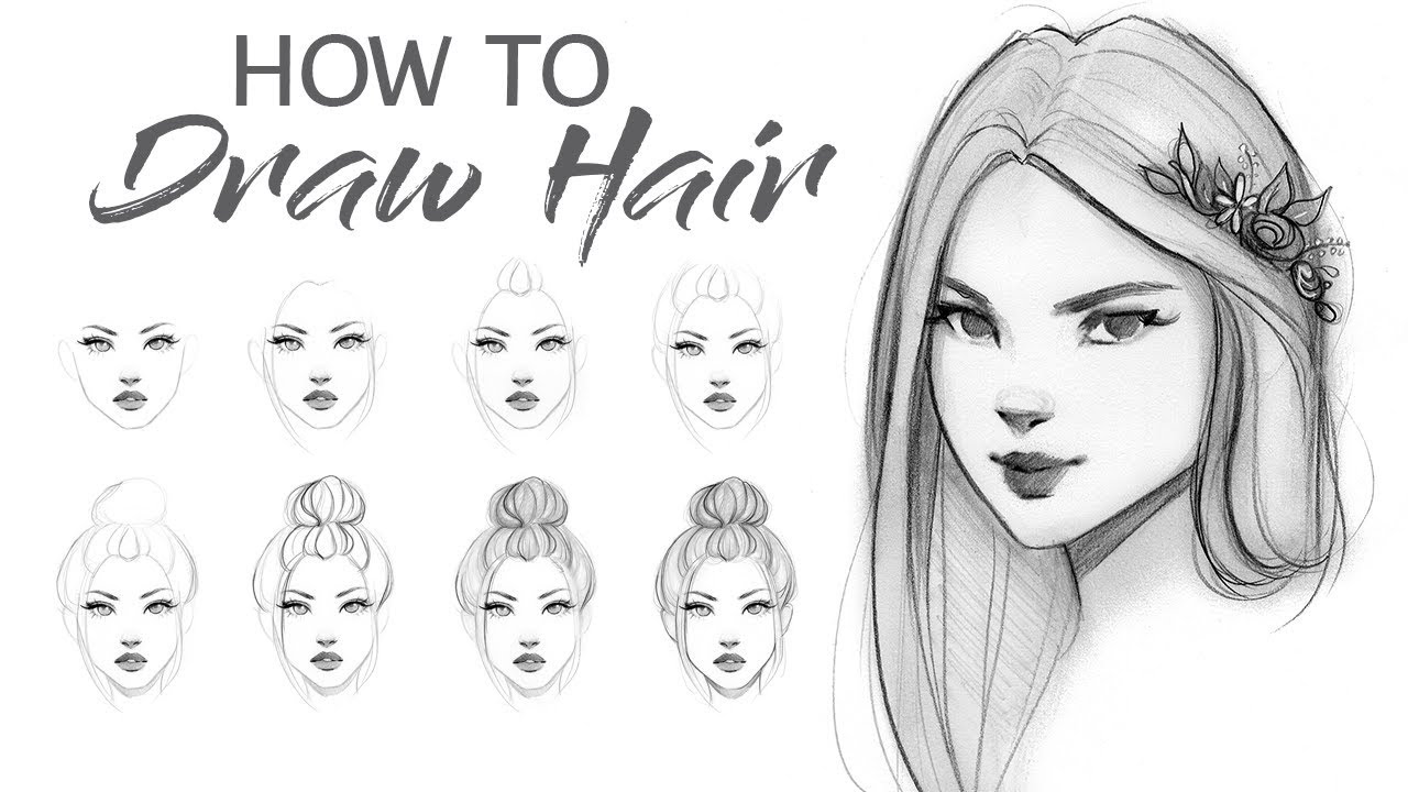 1280x720 How To Draw Hair - Girl Hair Drawing