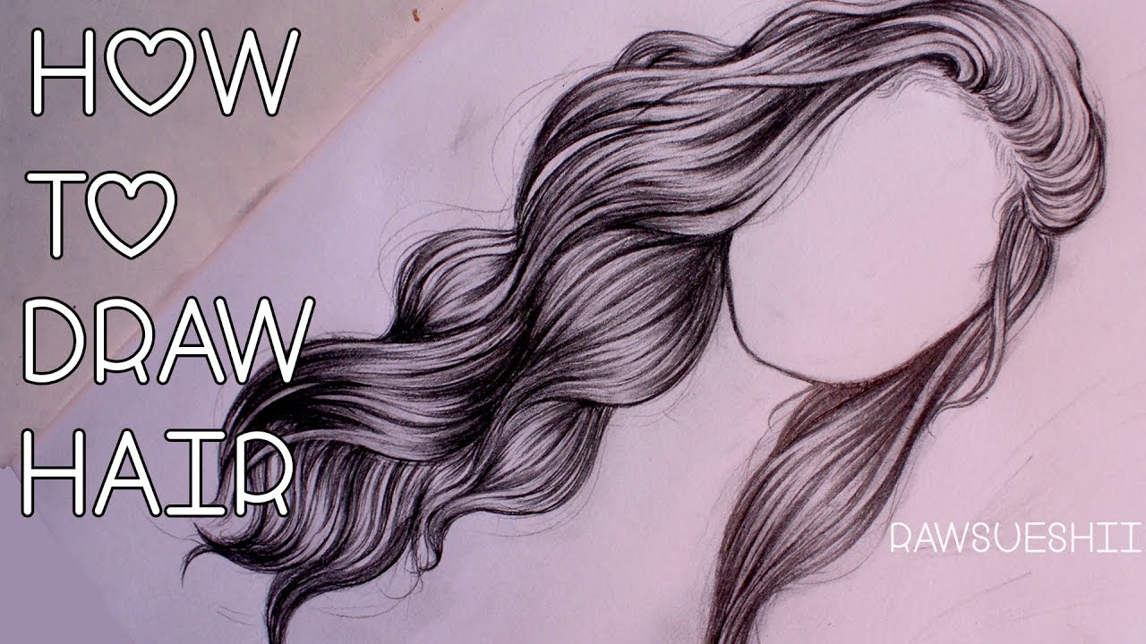 1280x720 How To Draw Hair Step - Girl Hair Drawing