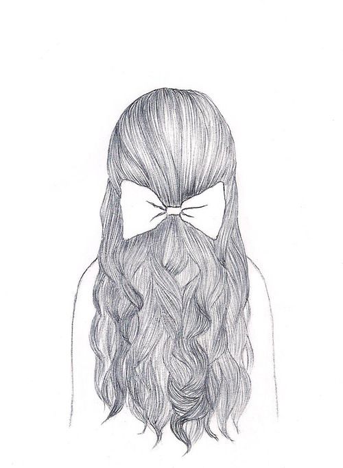 500x683 Girl Hair Drawing Tumblr - Girl Hair Drawing