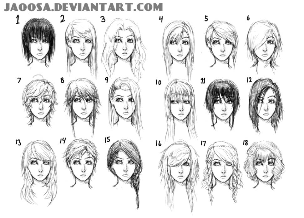 Featured image of post Anime Female Hair Drawing Reference / For more on drawing anime hair you.