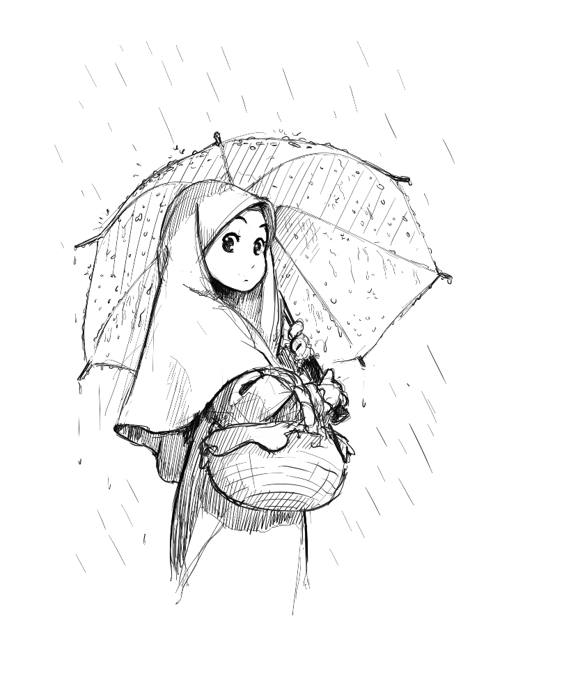 810x1000 Easy Drawings Of Monkeys Cute Monkey Drawing Free Download Clip - Girl Holding Umbrella Drawing