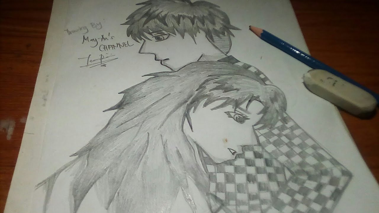 1280x720 how to draw animea girl hugging the boytagalog filipino - Girl Hugging Boy Drawing