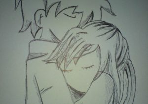 300x210 sketches of girls and boys hugging girl hugging boy drawing simple - Girl Hugging Boy Drawing