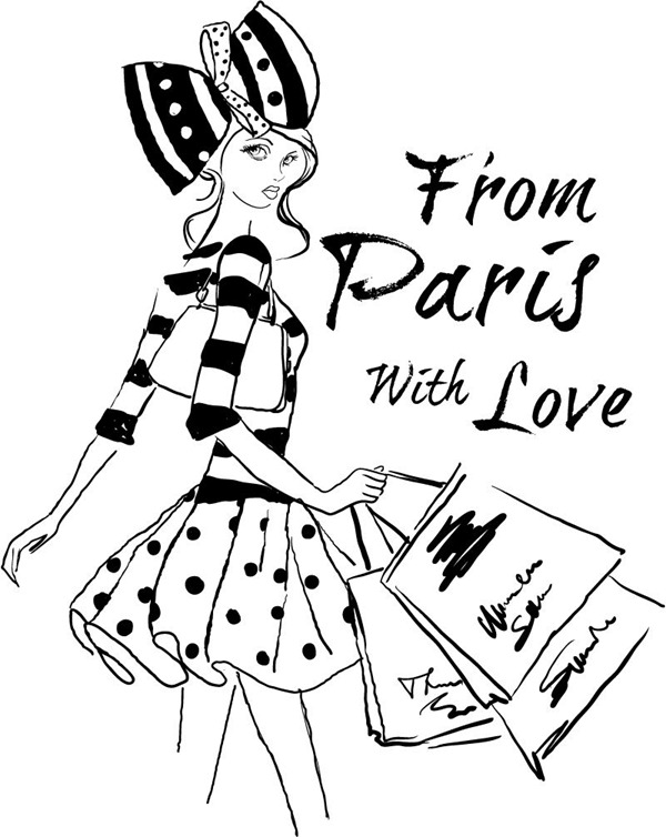 600x754 Paris Drawing Style For Free Download - Girl In Paris Drawing