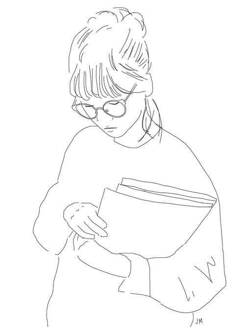 500x667 Imagen We Heart It - Girl Line Drawing